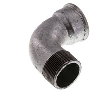 90 Grad abgewinkeltes Fitting 1 1/2'' Außengewinde R x Innengewinde Rp kurz Gusseisen 25bar (351.25psi)