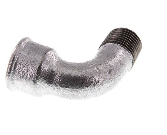 90deg Angled Fitting 1/2'' Male R x Female Rp Short Cast Iron 25bar (351.25psi) [2 Pieces]