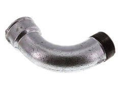 90 Grad abgewinkeltes Fitting 2'' Außengewinde R x Innengewinde Rp lang Gusseisen 25bar (351.25psi)
