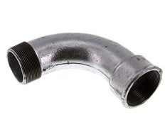 90 Grad abgewinkeltes Fitting 2'' Außengewinde R x Innengewinde Rp lang Gusseisen 25bar (351.25psi)