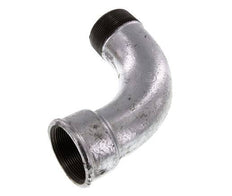 90 Grad abgewinkeltes Fitting 2'' Außengewinde R x Innengewinde Rp lang Gusseisen 25bar (351.25psi)
