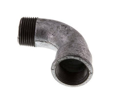 90 Grad abgewinkeltes Fitting 1'' Außengewinde R x Innengewinde Rp kurz Gusseisen 25bar (351.25psi)