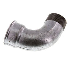 90 Grad abgewinkeltes Fitting 2'' Außengewinde R x Innengewinde Rp kurz Gusseisen 25bar (351.25psi)