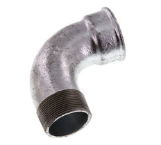 90 Grad abgewinkeltes Fitting 2'' Außengewinde R x Innengewinde Rp kurz Gusseisen 25bar (351.25psi)