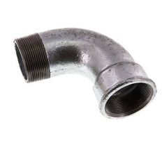 90 Grad abgewinkeltes Fitting 2'' Außengewinde R x Innengewinde Rp kurz Gusseisen 25bar (351.25psi)
