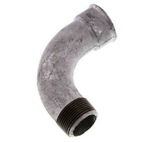 90 Grad abgewinkeltes Fitting 1 1/4'' Außengewinde R x Innengewinde Rp lang Gusseisen 25bar (351.25psi)