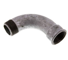 90 Grad abgewinkeltes Fitting 1 1/4'' Außengewinde R x Innengewinde Rp lang Gusseisen 25bar (351.25psi)
