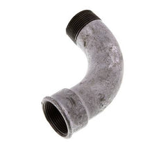 90 Grad abgewinkeltes Fitting 1 1/4'' Außengewinde R x Innengewinde Rp lang Gusseisen 25bar (351.25psi)