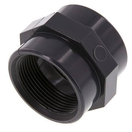 Muffe Rp1 1/2'' Innengewinde PVC-U 16bar (224.8psi) EN 1452-3 [2 Stück]