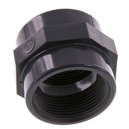 Muffe Rp1 1/2'' Innengewinde PVC-U 16bar (224.8psi) EN 1452-3 [2 Stück]