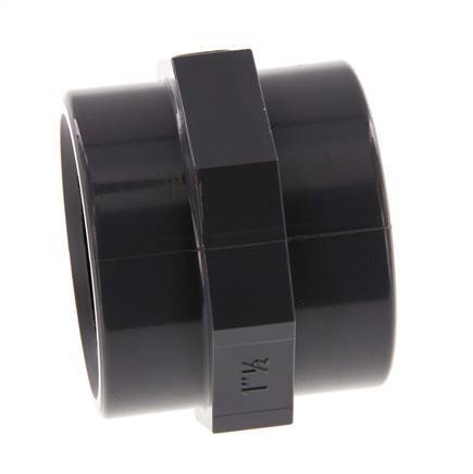 Muffe Rp1 1/2'' Innengewinde PVC-U 16bar (224.8psi) EN 1452-3 [2 Stück]