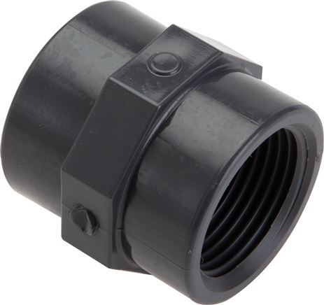 Socket Rp1 1/4'' Female PVC-U 16bar (224.8psi) EN 1452-3 [2 Pieces]
