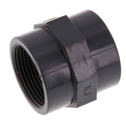 Socket Rp1 1/4'' Female PVC-U 16bar (224.8psi) EN 1452-3 [2 Pieces]