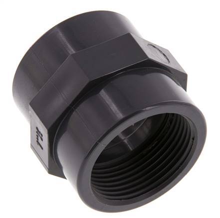 Socket Rp1 1/4'' Female PVC-U 16bar (224.8psi) EN 1452-3 [2 Pieces]