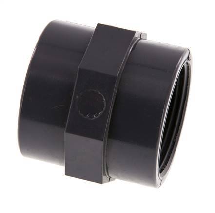 Socket Rp1 1/4'' Female PVC-U 16bar (224.8psi) EN 1452-3 [2 Pieces]