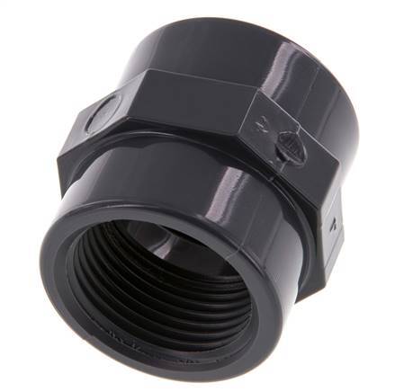 Socket Rp1'' Female PVC-U 16bar (224.8psi) EN 1452-3 [2 Pieces]