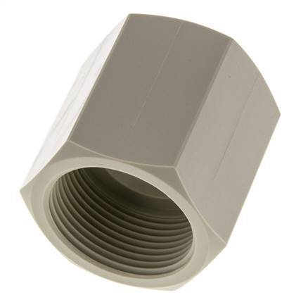 Muffe G1 1/4'' Innengewinde Polypropylen (pp) 10bar (140,5psi) FDA 50mm Sechskant