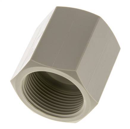 Muffe G1 1/4'' Innengewinde Polypropylen (pp) 10bar (140,5psi) FDA 50mm Sechskant
