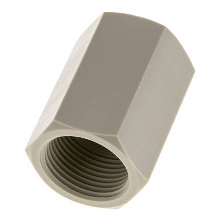 Muffe G3/4'' Innengewinde Polypropylen (pp) 10bar (140,5psi) FDA 32mm Sechskant