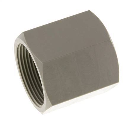 Muffe G1 1/2'' Innengewinde Polypropylen (pp) 10bar (140,5psi) FDA 55mm Sechskant
