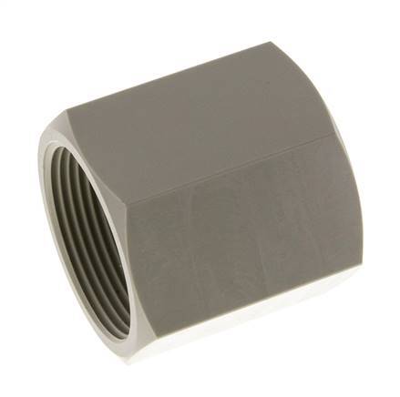 Muffe G1 1/2'' Innengewinde Polypropylen (pp) 10bar (140,5psi) FDA 55mm Sechskant
