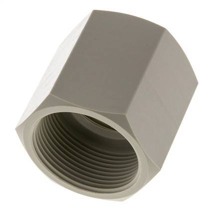 Muffe G1 1/2'' Innengewinde Polypropylen (pp) 10bar (140,5psi) FDA 55mm Sechskant