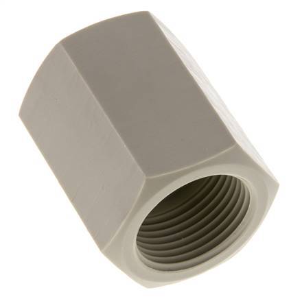 Buchse G1'' Innengewinde Polypropylen (pp) 10bar (140,5psi) FDA 43mm Sechskant