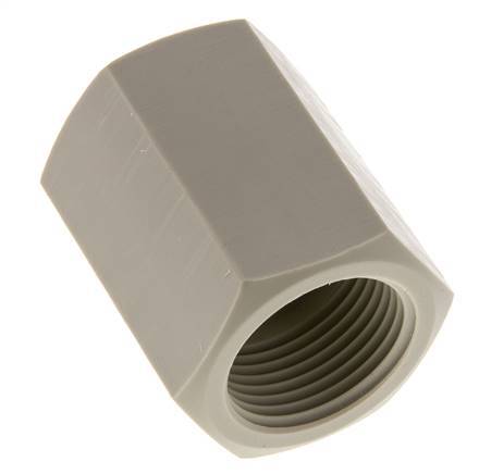 Buchse G1'' Innengewinde Polypropylen (pp) 10bar (140,5psi) FDA 43mm Sechskant