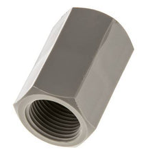 Muffe G3/8'' Innengewinde Polypropylen (pp) 10bar (140,5psi) FDA 22mm Sechskant