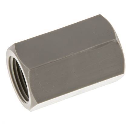 Muffe G3/8'' Innengewinde Polypropylen (pp) 10bar (140,5psi) FDA 22mm Sechskant