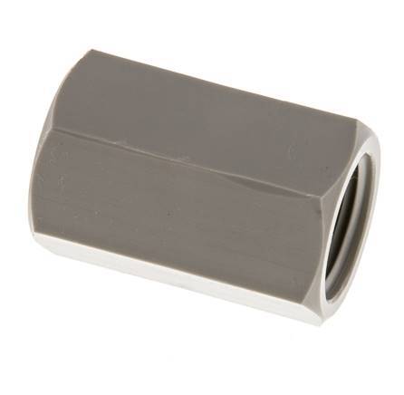 Muffe G3/8'' Innengewinde Polypropylen (pp) 10bar (140,5psi) FDA 22mm Sechskant
