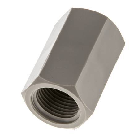 Muffe G3/8'' Innengewinde Polypropylen (pp) 10bar (140,5psi) FDA 22mm Sechskant