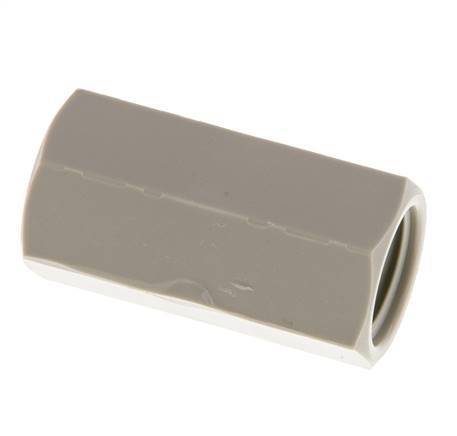 Muffe G1/4'' Innengewinde Polypropylen (pp) 10bar (140,5psi) FDA 17mm Sechskant