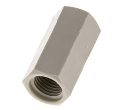 Muffe G1/4'' Innengewinde Polypropylen (pp) 10bar (140,5psi) FDA 17mm Sechskant