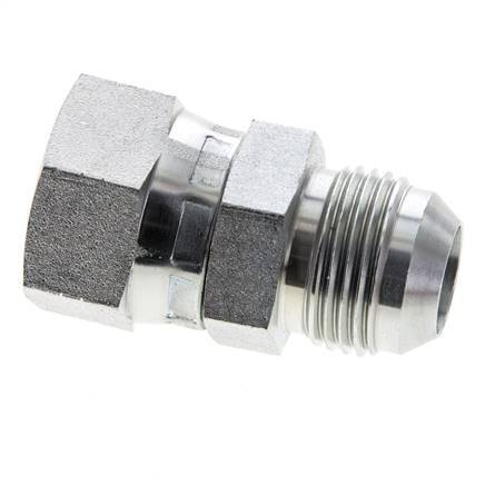 JIC Reduziernippel UN 1-1/16''-12 Außengewinde x UN 1-1/16''-12 Innengewinde Stahl 210bar (2950.5psi)