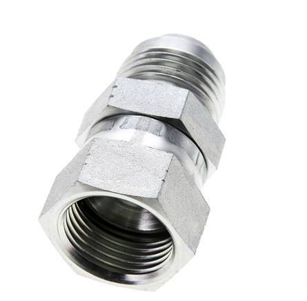 JIC Reduziernippel UN 1-1/16''-12 Außengewinde x UN 1-1/16''-12 Innengewinde Stahl 210bar (2950.5psi)