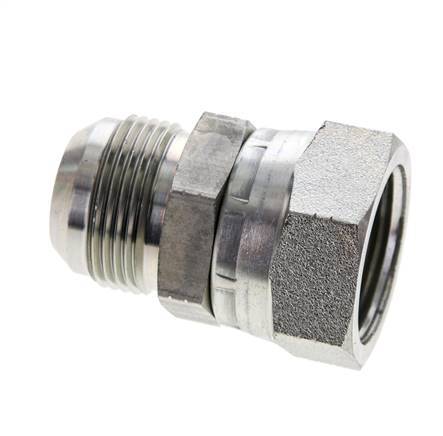 JIC-Nippel UN 1-5/16''-12 Stecker x Buchse Stahl 170bar (2388.5psi)