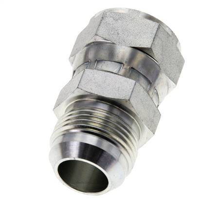 JIC-Nippel UN 1-3/16''-12 Stecker x Buchse Stahl 170bar (2388.5psi)
