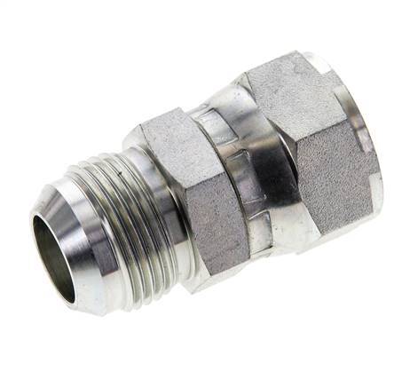 JIC-Nippel UN 1-3/16''-12 Stecker x Buchse Stahl 170bar (2388.5psi)
