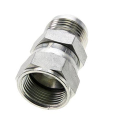 JIC-Nippel UN 1-3/16''-12 Stecker x Buchse Stahl 170bar (2388.5psi)