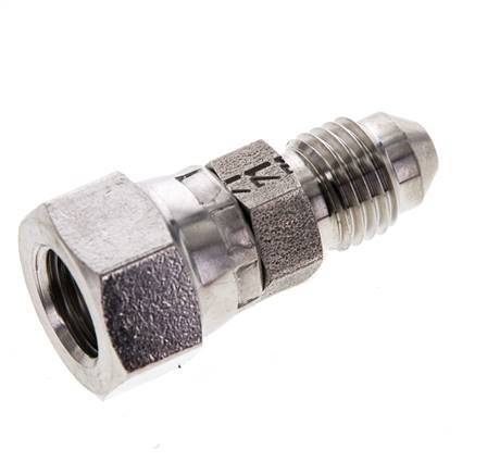 JIC-Nippel UNF 7/16''-20 Stecker x Buchse Edelstahl 310bar (4355.5psi)