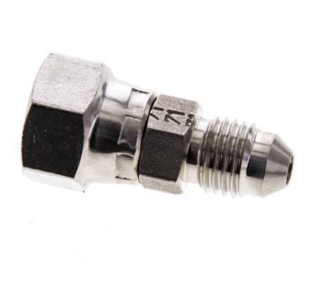 JIC-Nippel UNF 7/16''-20 Stecker x Buchse Edelstahl 310bar (4355.5psi)