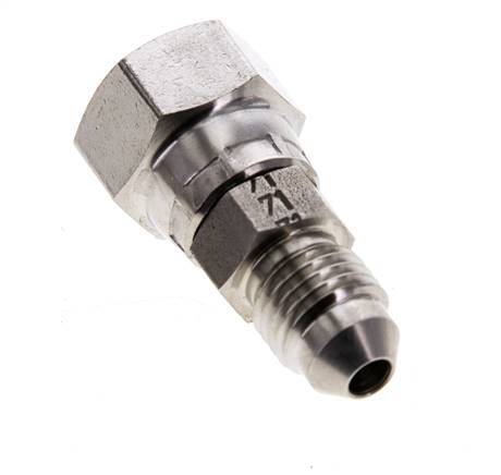 JIC-Nippel UNF 7/16''-20 Stecker x Buchse Edelstahl 310bar (4355.5psi)