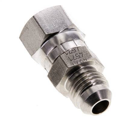 JIC Nippel UNF 9/16''-18 Außengewinde x Innengewinde Edelstahl 275bar (3863.75psi)