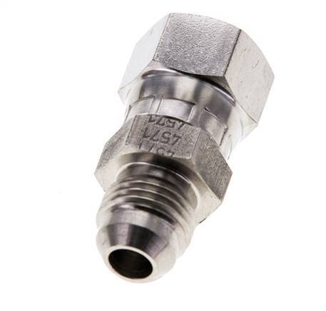 JIC Nippel UNF 9/16''-18 Außengewinde x Innengewinde Edelstahl 275bar (3863.75psi)