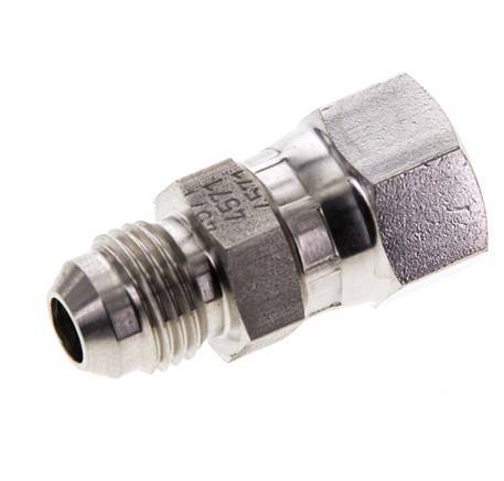 JIC Nippel UNF 9/16''-18 Außengewinde x Innengewinde Edelstahl 275bar (3863.75psi)