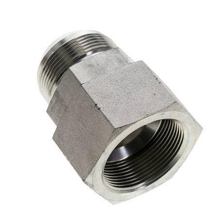 JIC-Nippel UN 1-7/8''-12 Stecker x Buchse Stahl 105bar (1475.25psi)
