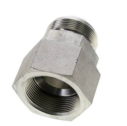 JIC-Nippel UN 1-7/8''-12 Stecker x Buchse Stahl 105bar (1475.25psi)