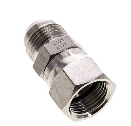 JIC Nippel UNF 7/8''-14 Außengewinde x Innengewinde Edelstahl 210bar (2950.5psi)