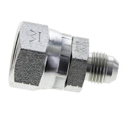 JIC Reducing Nipple UNF 9/16''-18 Male x UNF 7/8''-14 Female Steel 210bar (2950.5psi)
